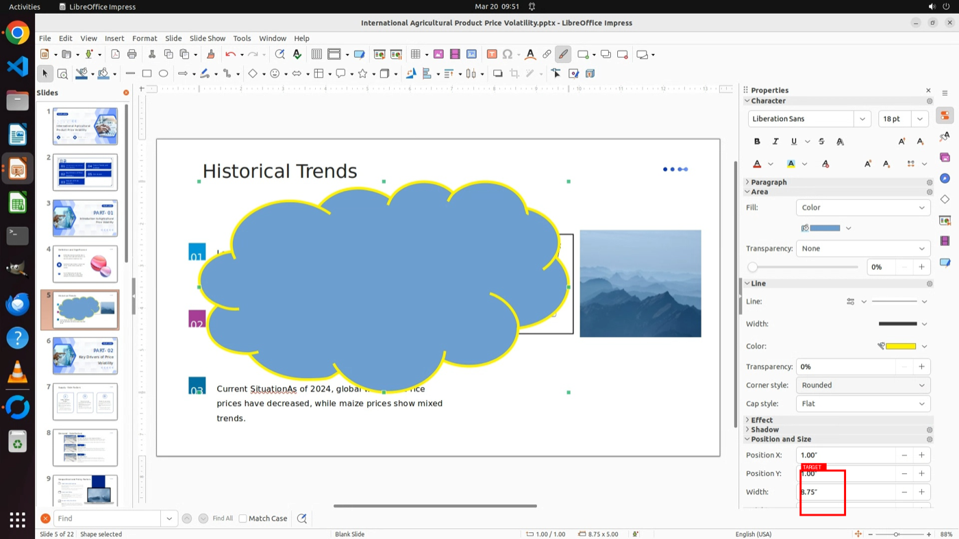 A multimodal skill guiding an agent inside presentation software